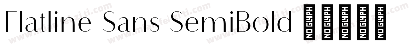 Flatline Sans SemiBold字体转换